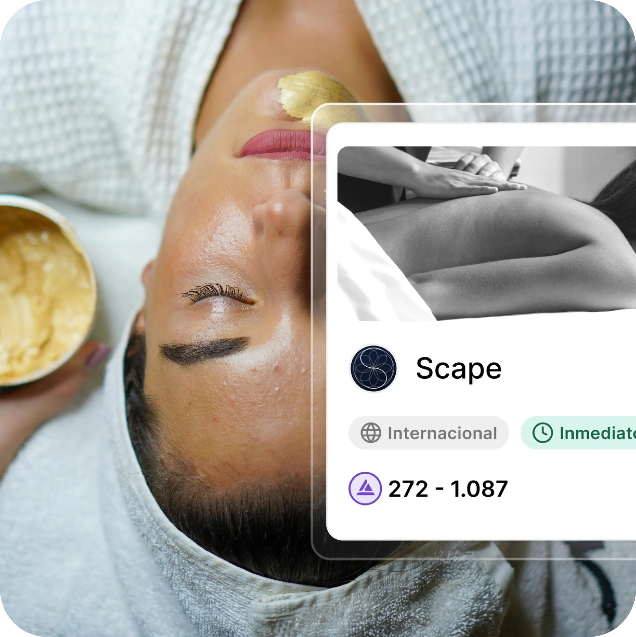 Employee enjoying spa treatment as part of flexible workplace benefits