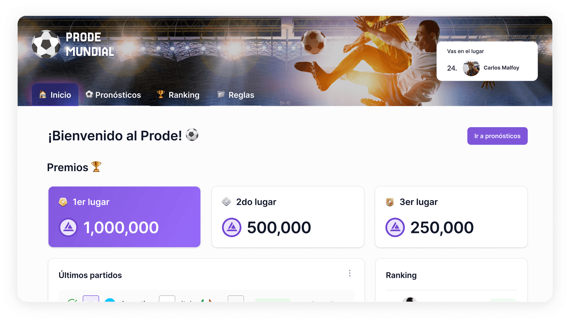 Plataforma do Bolão da Copa da Maslow